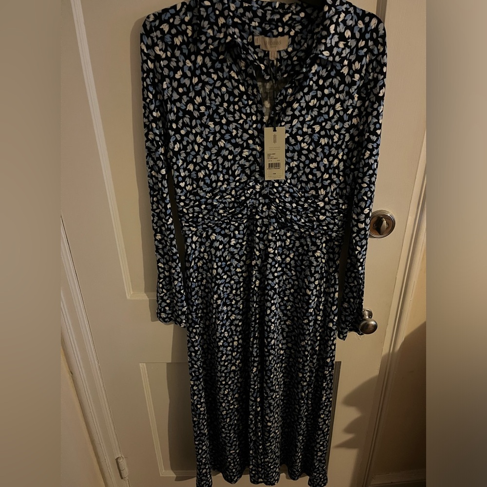 HOBBS LONDON brand new tags on, shades of blue and white max dress, size US 8